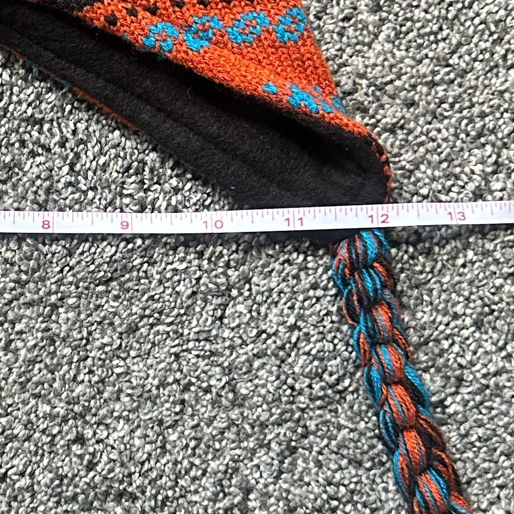 D&Y | Knit Hat in Orange and Blue | big kids/small adult | unisex | like new - Picture 14 of 17